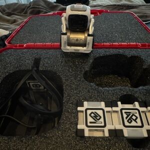 Interactive White and Black Robot with Accessories